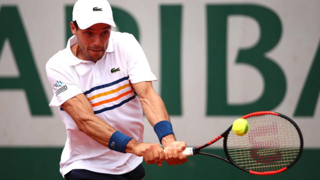 Bautista, durante su partido ante Giraldo.