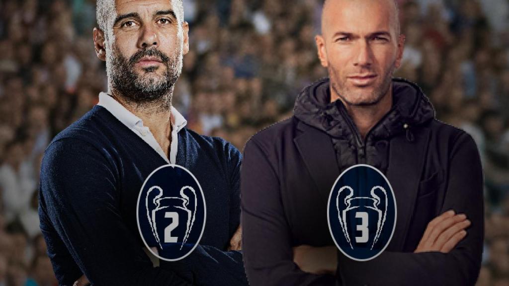 Pep Guardiola y Zinedine Zidane