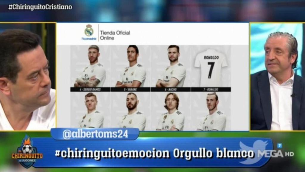 Tomás Roncero en El Chiringuito. Foto: Twitter (@elchiringuitotv)