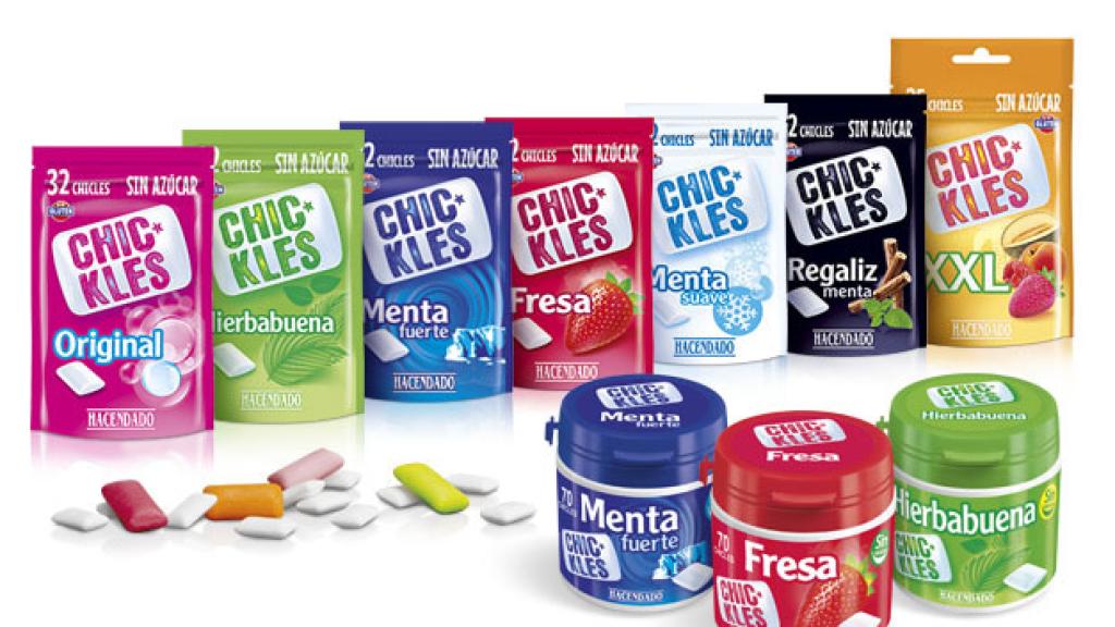 Los chicles que vende Mercadona.