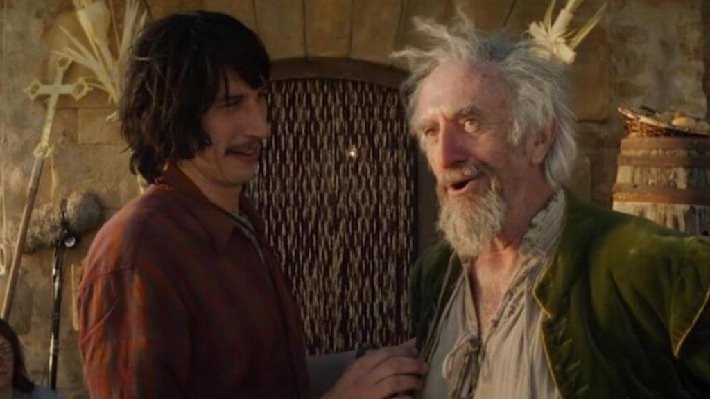 Fotograma de la versión final de El hombre que mató a Don Quijote.