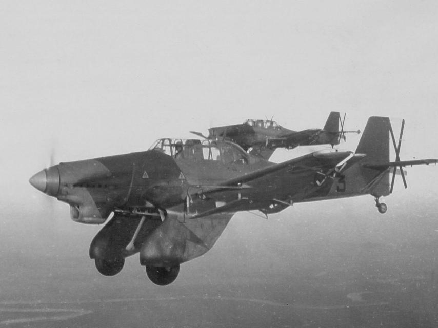 Los Stuka que utilizaron los nazis para bombardear el pueblo de Óscar.