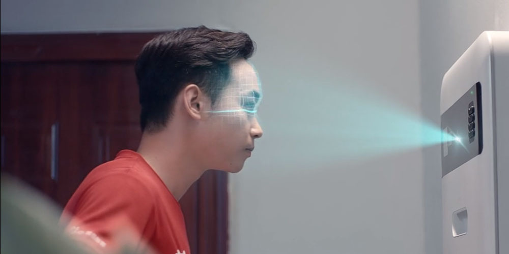 buzon inteligente alibaba con reconocimiento facial paquetes en casa