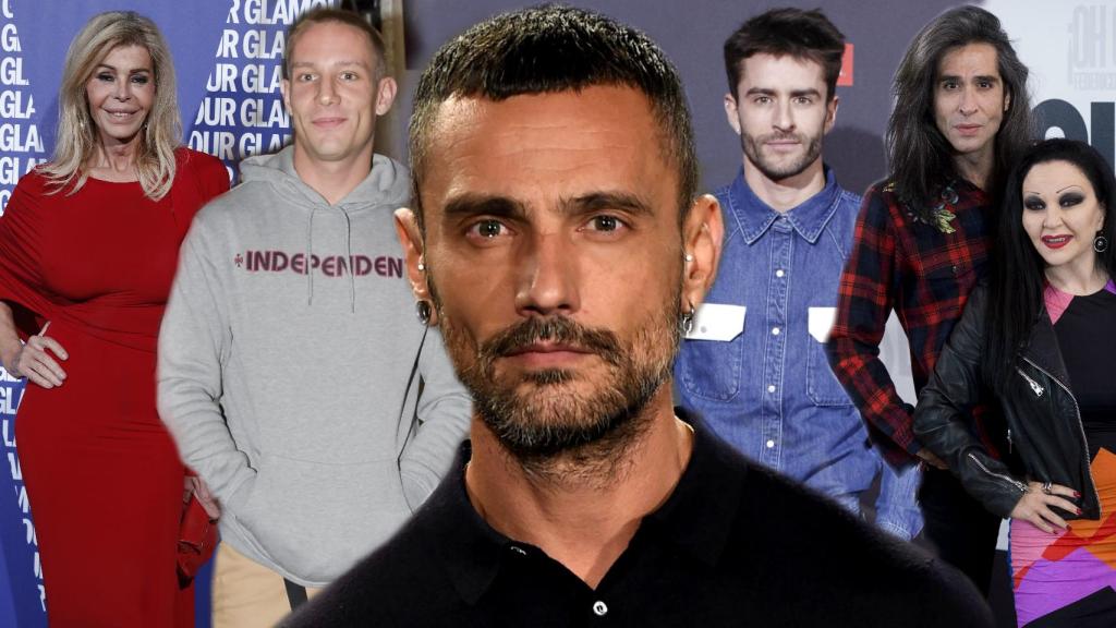 David Delfín junto a Bibiana, Pablo Sáez, Pelayo y Mario en un montaje de Jaleos.