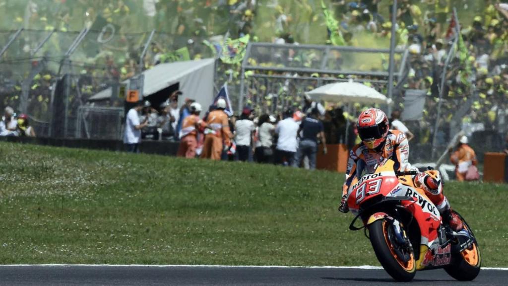 Marc Márquez, tras concluir la carrera de Mugello en la decimosexta posición.