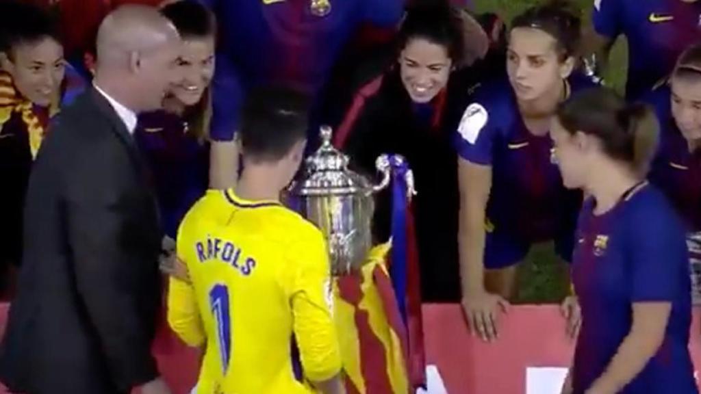 Luis Rubiales, en la Copa de la Reina