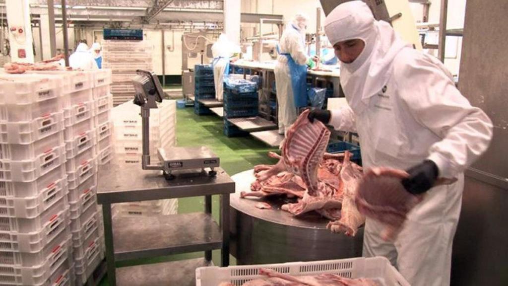 Un trabajador de las industrias cárnicas.