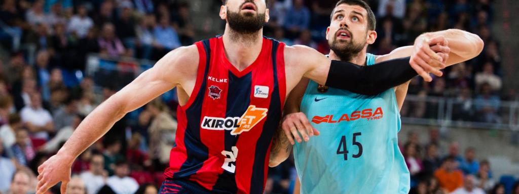 Shengelia y Moerman durante el partido.