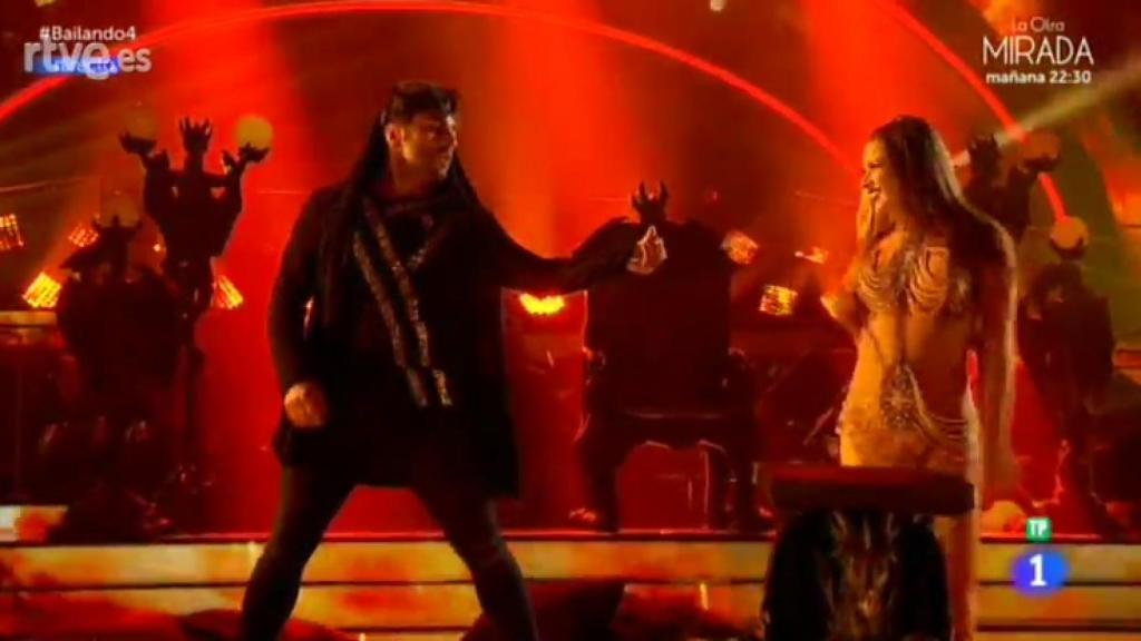 Bustamante y Yana en 'Bailand con las estrellas'.