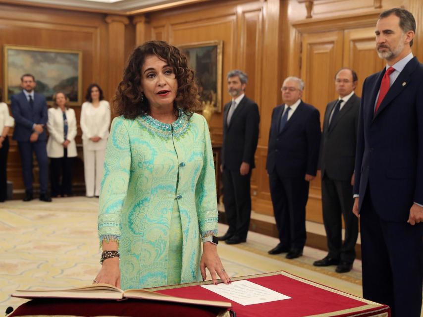 María Jesús Montero en la jura del cargo.