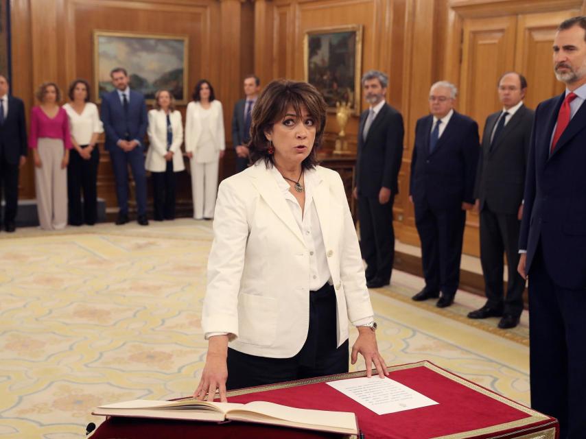 Dolores Delgado, en la jura del cargo.
