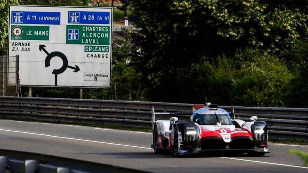Fernando Alonso, en entrenamientos en Le Mans.