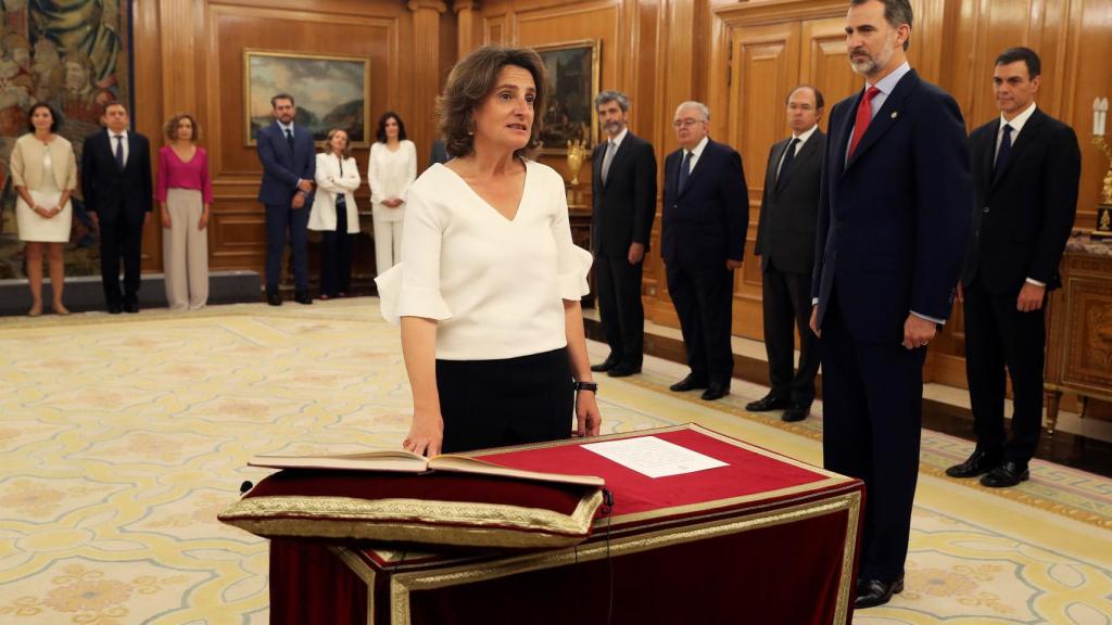 Teresa Ribera en la jura del cargo.