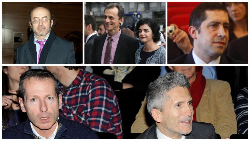 Las parejas de las ministras y ministros en un montaje de Jaleos.