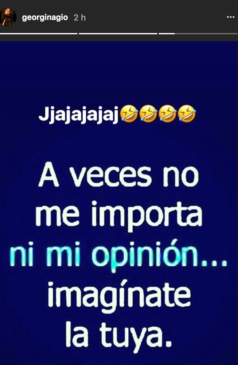Captura de la publicación de Georgina en Instagram