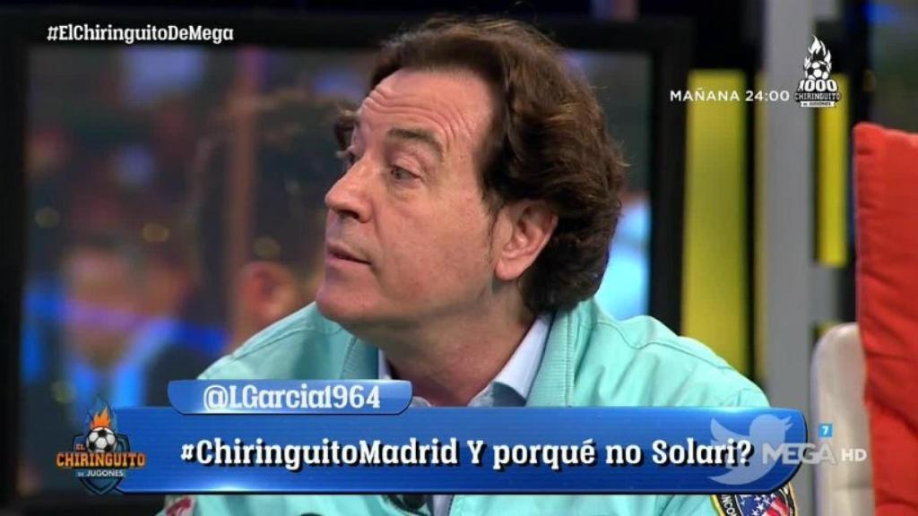 Pipi Estrada en El Chiringuito. Foto: Twitter (@elchiringuitotv)