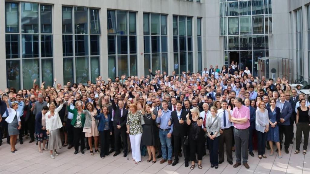 Despedida de Nadia Calviño por parte de los funcionarios europeos.