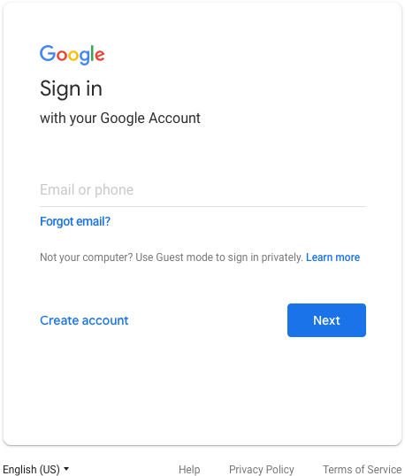 inicio de sesion google