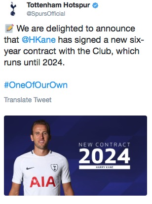 Kane renueva con el Tottenham y dice adiós al Madrid