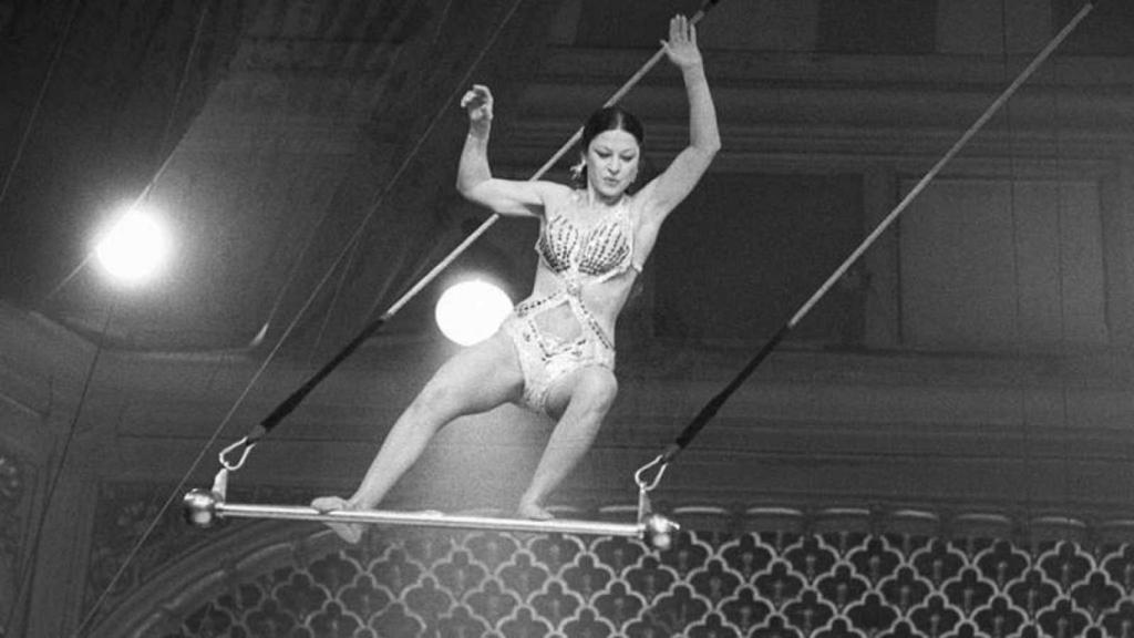 La famosa trapecista Pinito del Oro antes de su muerte, en 2017.