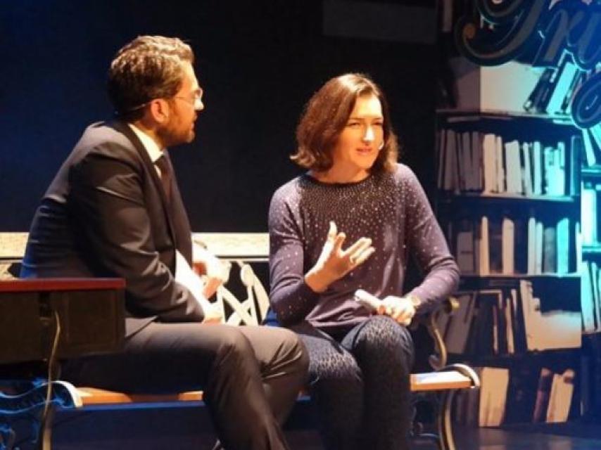 Huerta y González-Sinde en un encuentro de 2015.