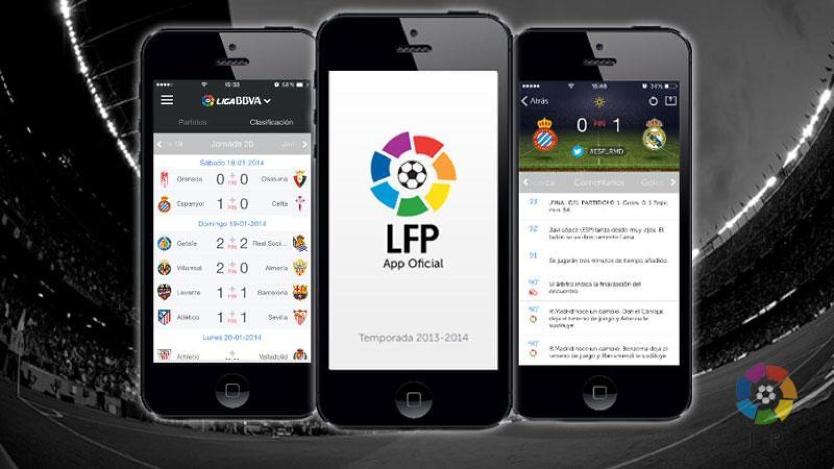 Imagen de la app de LaLiga.