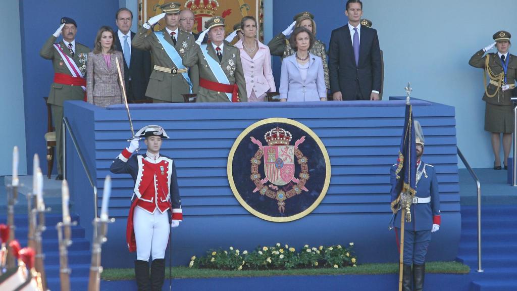 La última imagen de la familia unida en el Día de la Hispanidad de 2011.