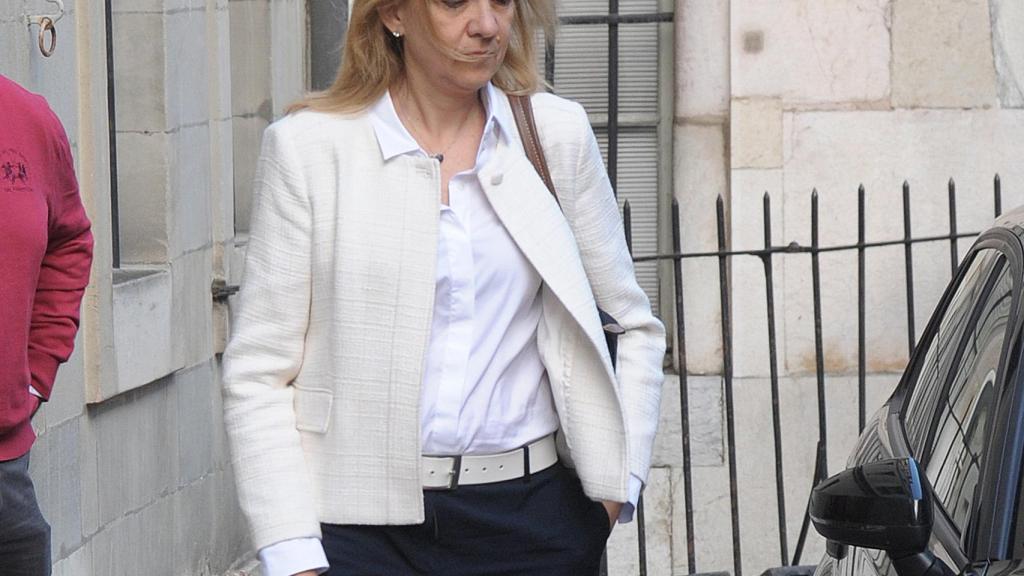 La infanta Cristina en su domicilio de Ginebra.