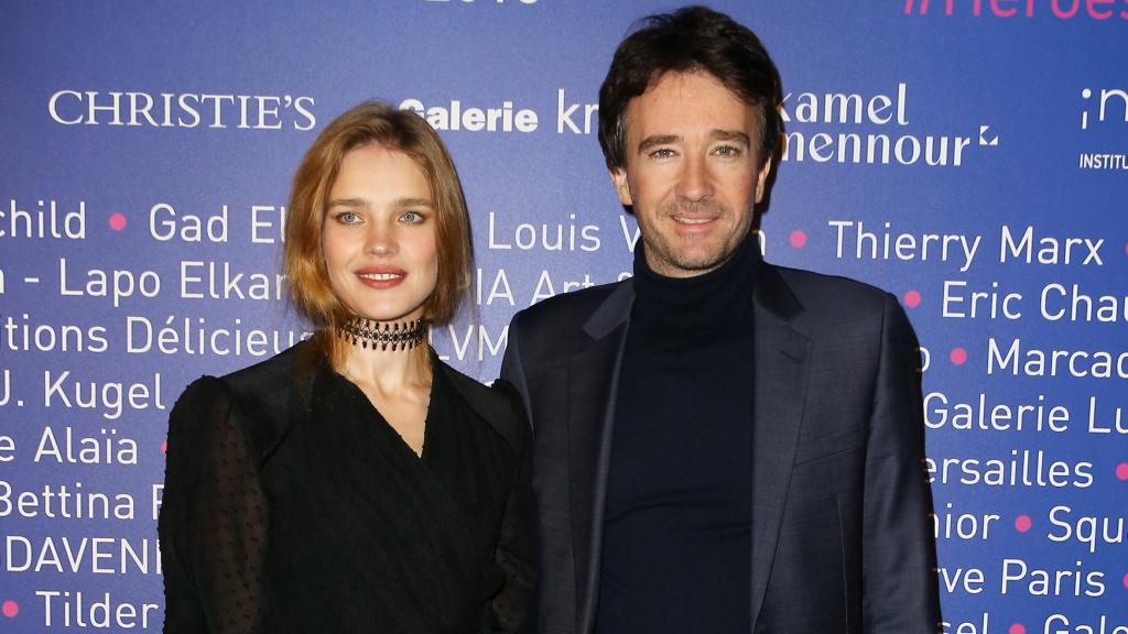 La modelo junto a su marido.