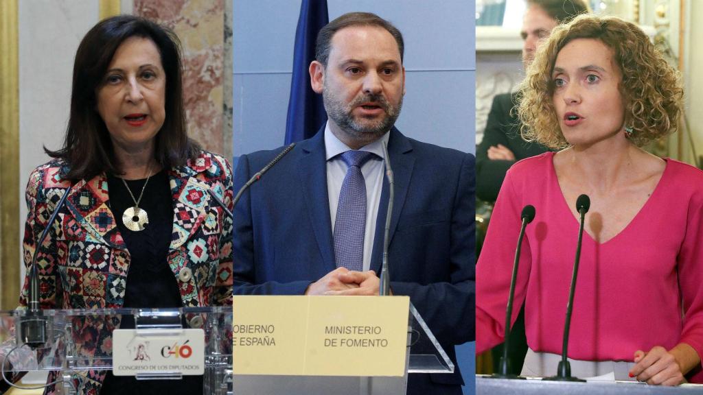 Robles, Ábalos y Batet, los únicos ministros que eran también diputados.