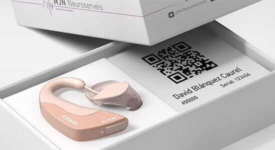 Uno de los auriculares desarrollado por MJN. Foto: MJN Neuroserveis.