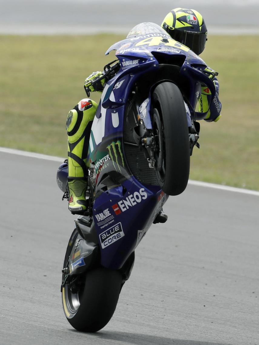 Rossi, durante los libres.