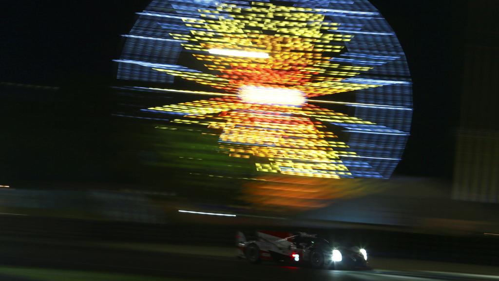 Alonso en los entrenamientos libres de Le Mans.