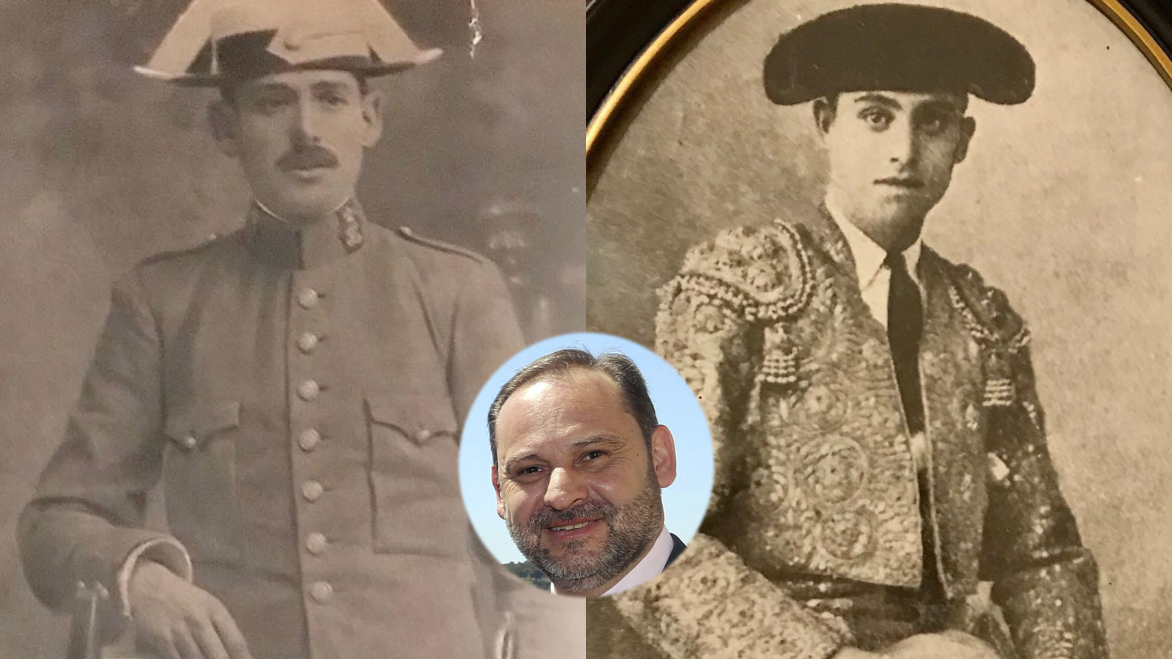 Julián Mecos, Heliodoro Ábalos 'Carbonerito' y el ministro José Luis Ábalos.