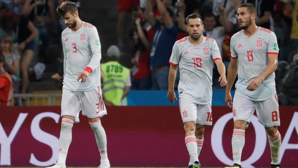Piqué, Koke y Jordi Alba.