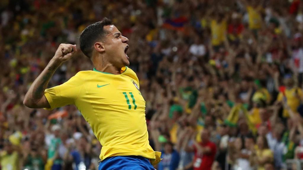 Coutinho, en la celebración de su gol.