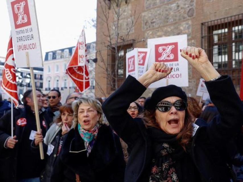 Una de las protestas de los trabajadores del INAEM contra la fusión.