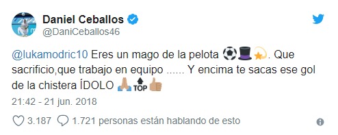 Ceballos, a los pies de Modric: Eres un mago