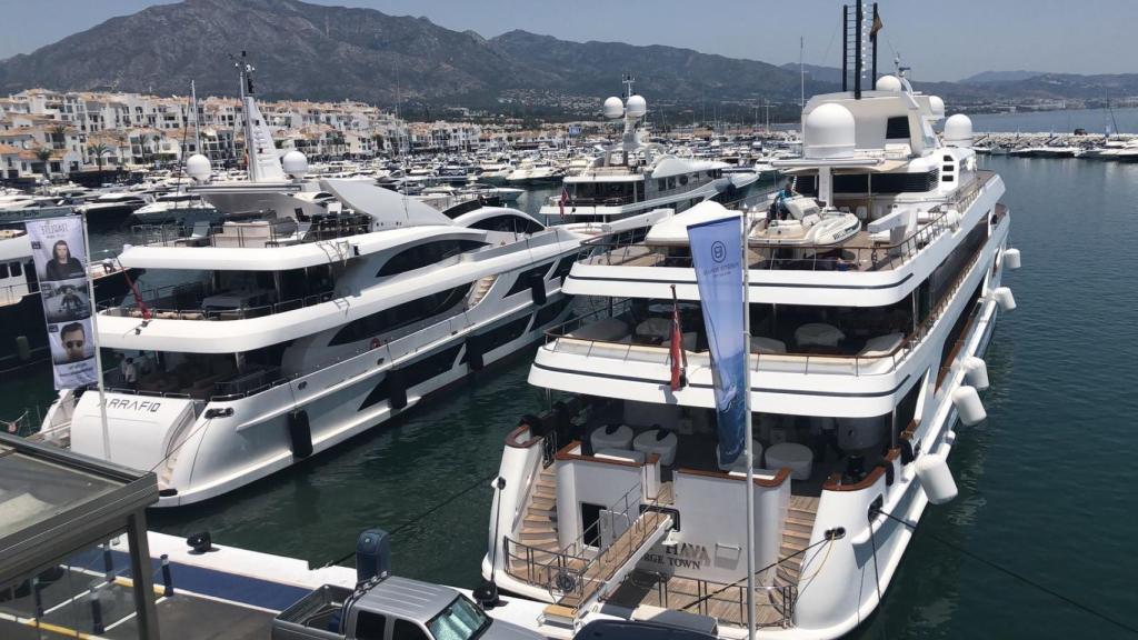 Los yates Arrafio y Lady Haya en Marbella.