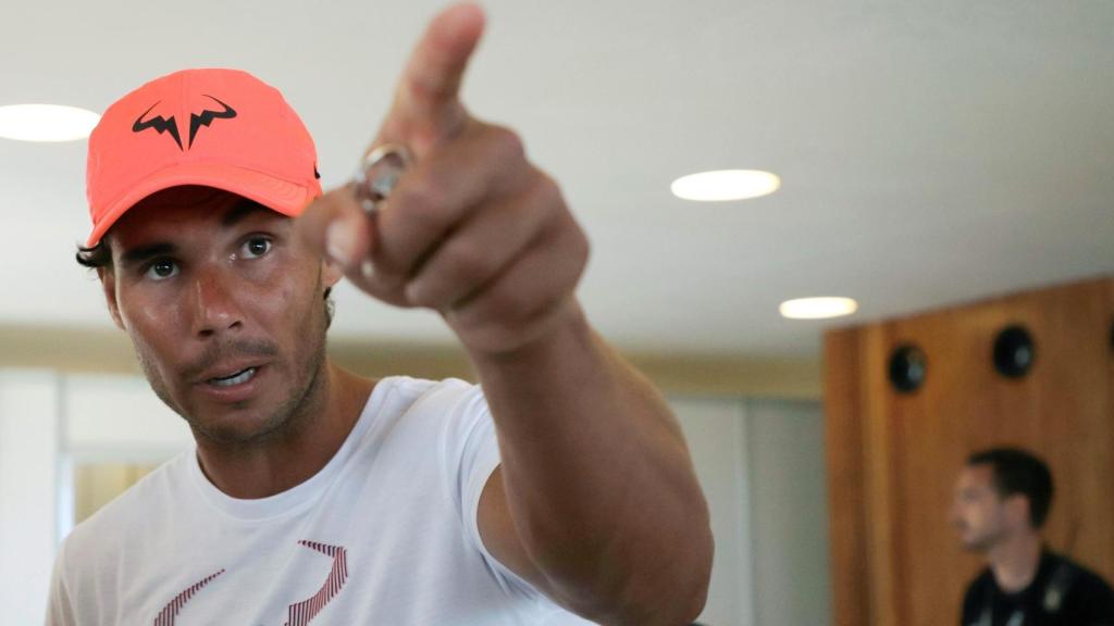 Rafa Nadal, ante los medios en el Mallorca Open.