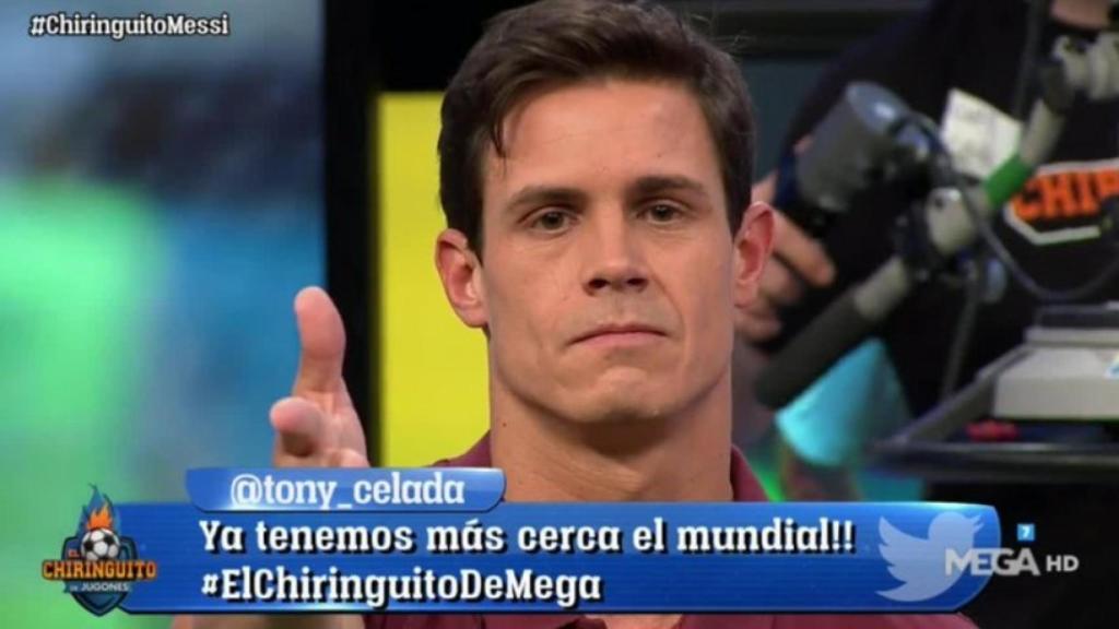 Edu Aguirre en El Chiringuito. Foto: Twitter (@elchiringuitotv)