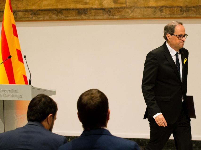 Quim Torra, este viernes en la Generalitat.