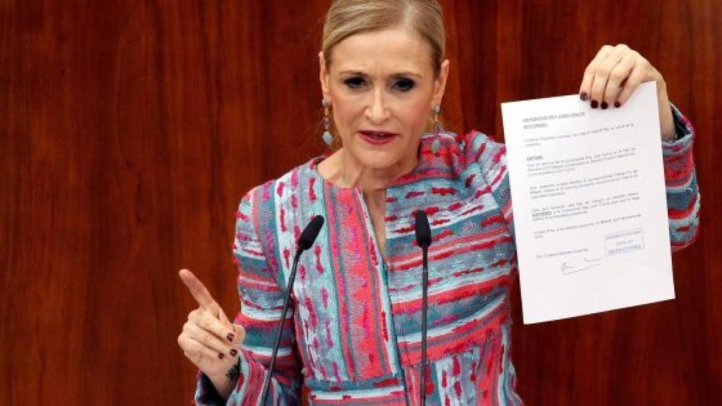 La ex presidenta de la Comunidad de Madrid, Cristina Cifuentes.