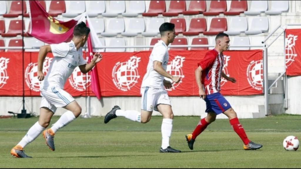 Final de la Copa del Rey del Juvenil entre Real Madrid y Atlético. Foto: Twitter (@AtletiAcademia)