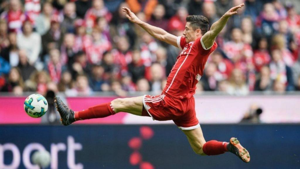Lewandowski en un partido del Bayern