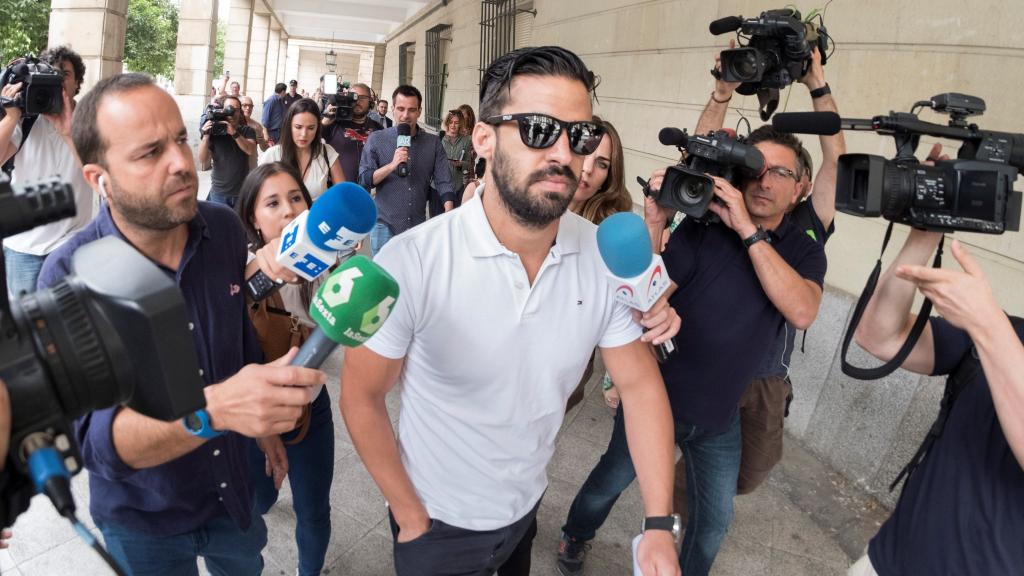 Antonio Manuel Guerrero, el guardia civil de 'La Manada', en su primera comparecencia en el juzgado tras quedar en libertad.