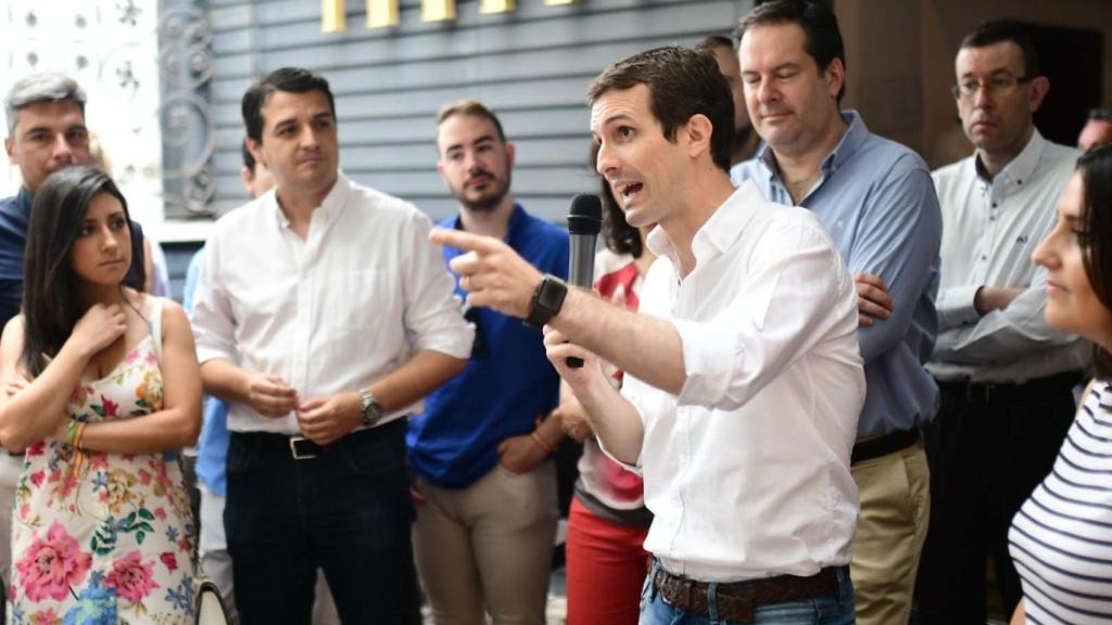Pablo Casado, en un acto de campaña.