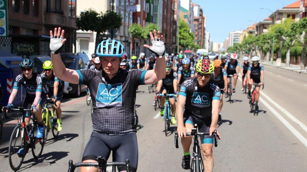 El presidente de AC Hotels, Antonio Catalán, durante la Ruta Xacobea.