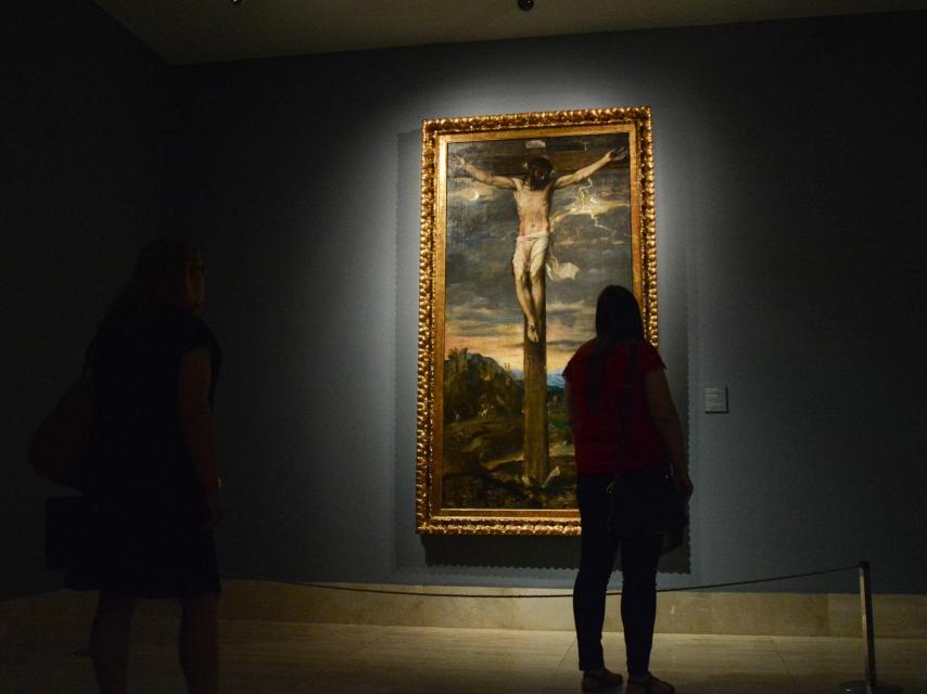 Cristo crucificado, de Tiziano, hasta ahora en la Sacristía mayor escurialense.