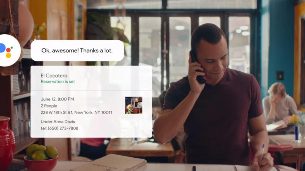 Google Duplex fue diseñado inicialmente para hacer reservas